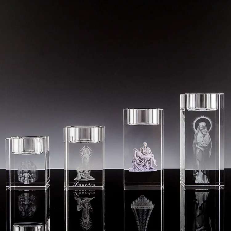 Crystal Gift Set Promotional Gifts Excellence Crystal Candle Holder Customs Crystal Gift Set details