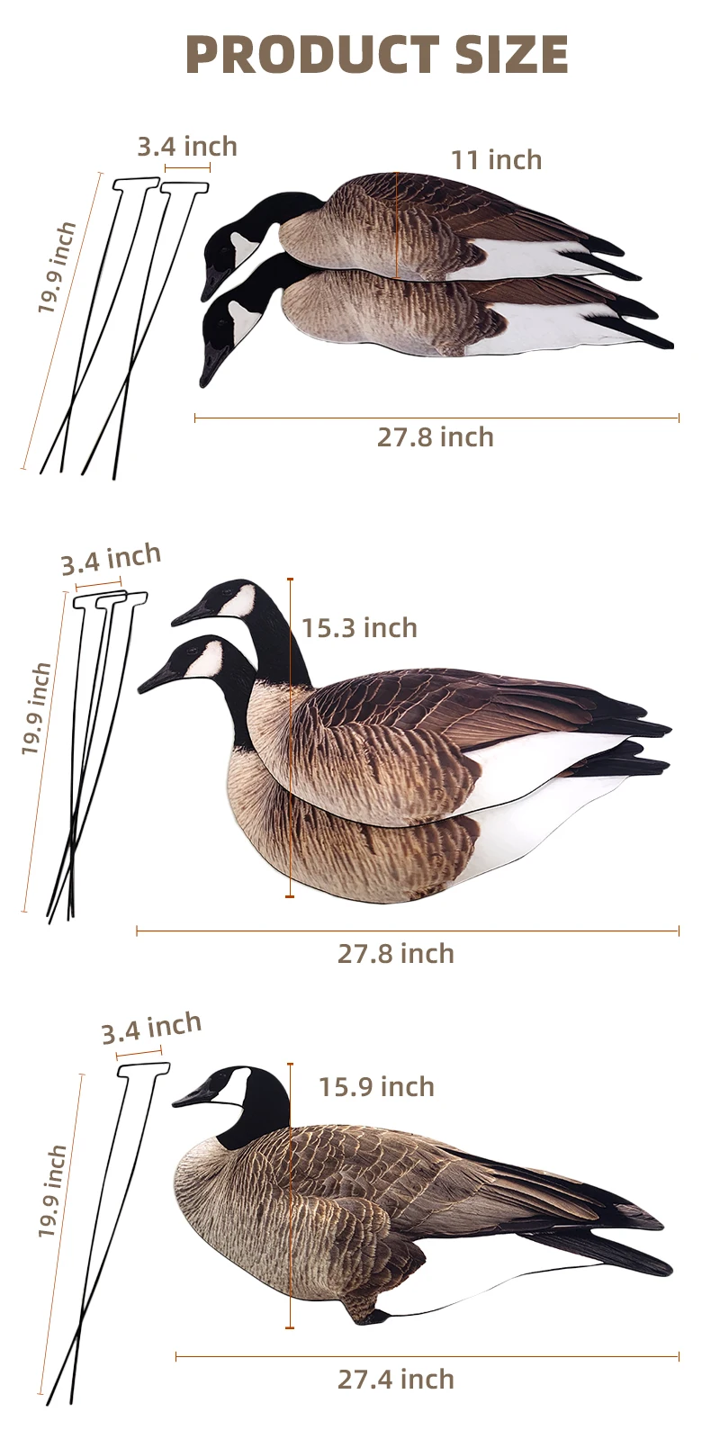 Multiple Style Corrugated Plastic Pp Goose Decoy Silhouette Buy Goose