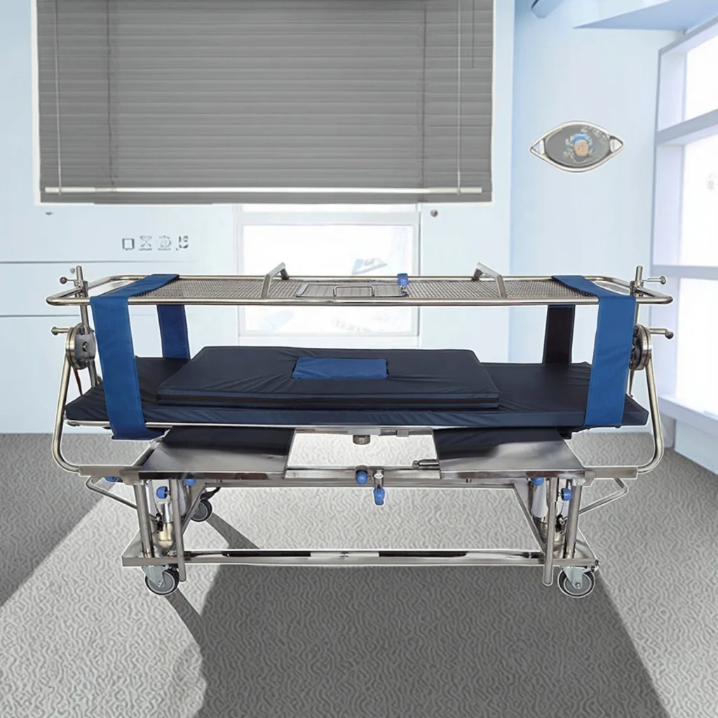 Durable and Stable 360 Flip Over Adjustable Foldable Modern Hospital Bed with Four Wheels for Burn Patients 4