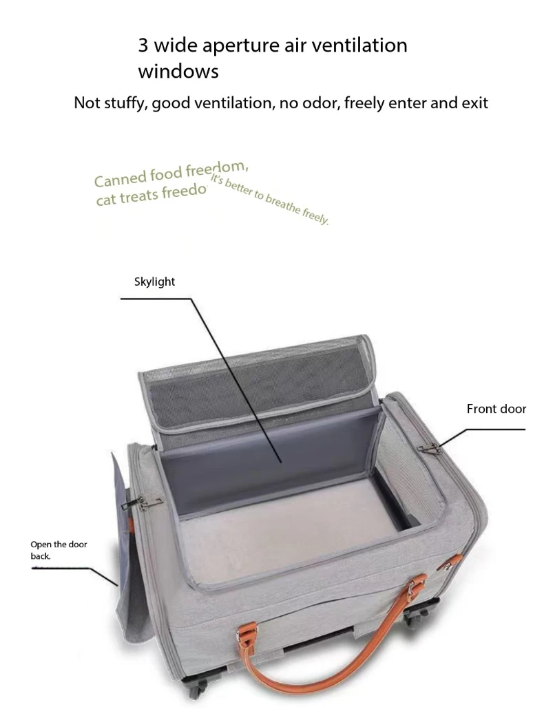 product large pet stroller wagon 4 in 1 expandable cat carrier with telescopic handle universal wheels travel folding dog cat push-1