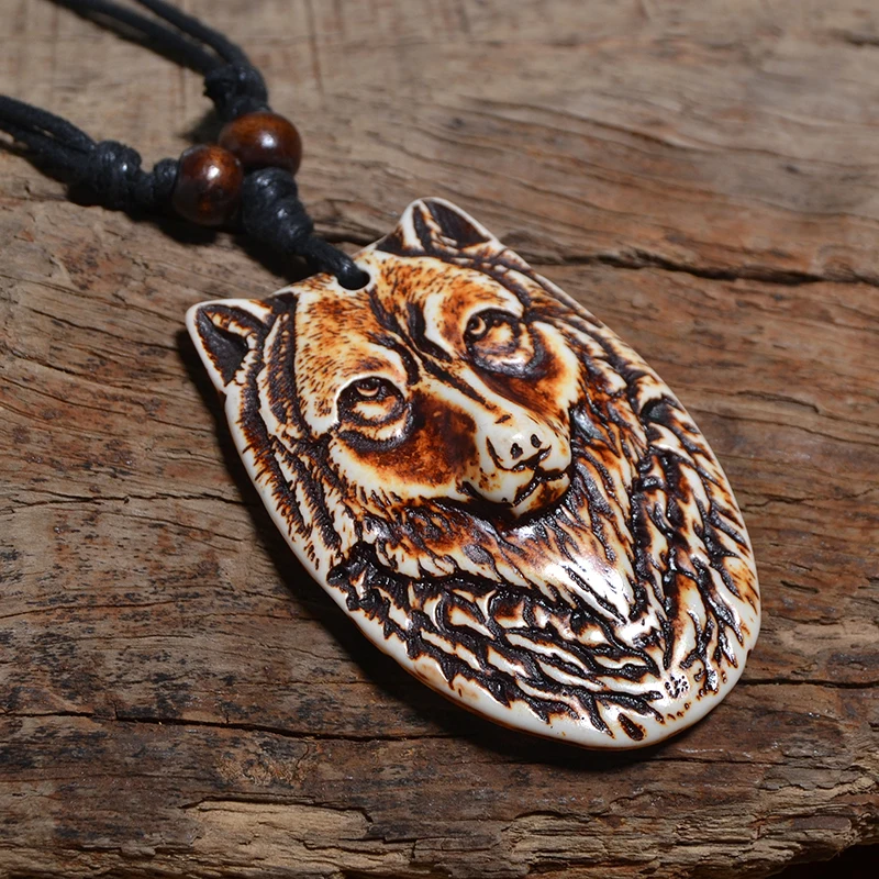 Wholesale FX022 Wolf totem necklace Maya pendant Wolf head Choker