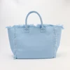 Borsa tote blu cielo