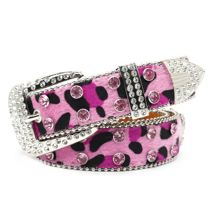 Ремень из искусственной кожи с леопардовым принтом