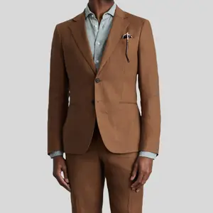 British Style Surgeon's Cuffs Double Slit Single Breasted Patch Pocket Plus Size Waterproof Breathable 3-Piece Men's Luxury