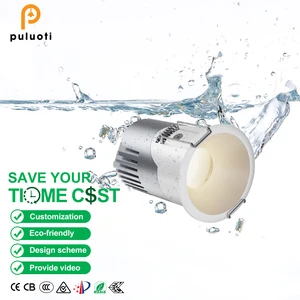 Embedded LED Recessed Spotlight IP65 Waterproof Aluminum Construction 3000K-5000K Color Temp 36 Beam Angle High CRI 97 Durable