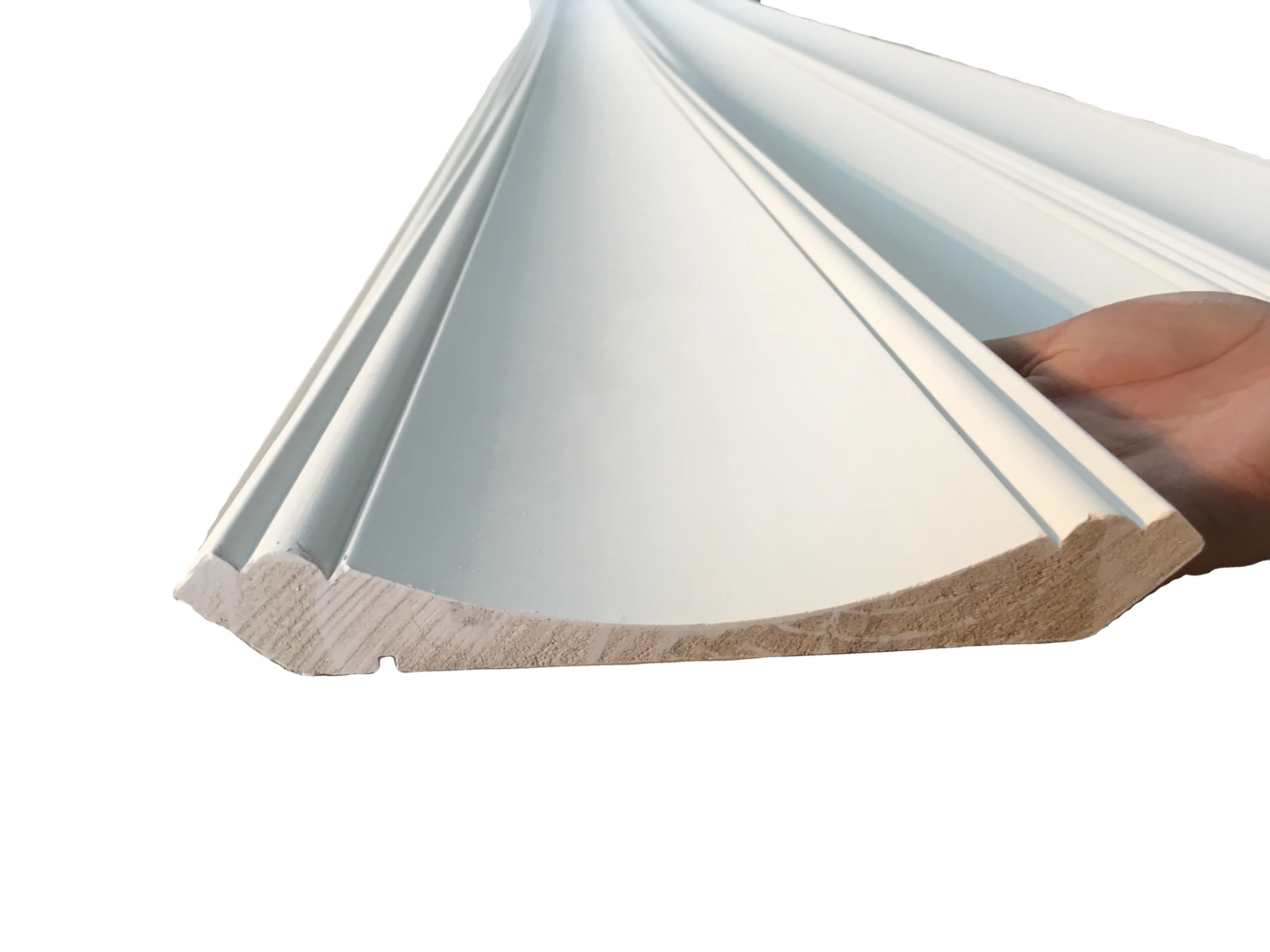 Solid Wooden Cove Crown Moulding Wood Cornice