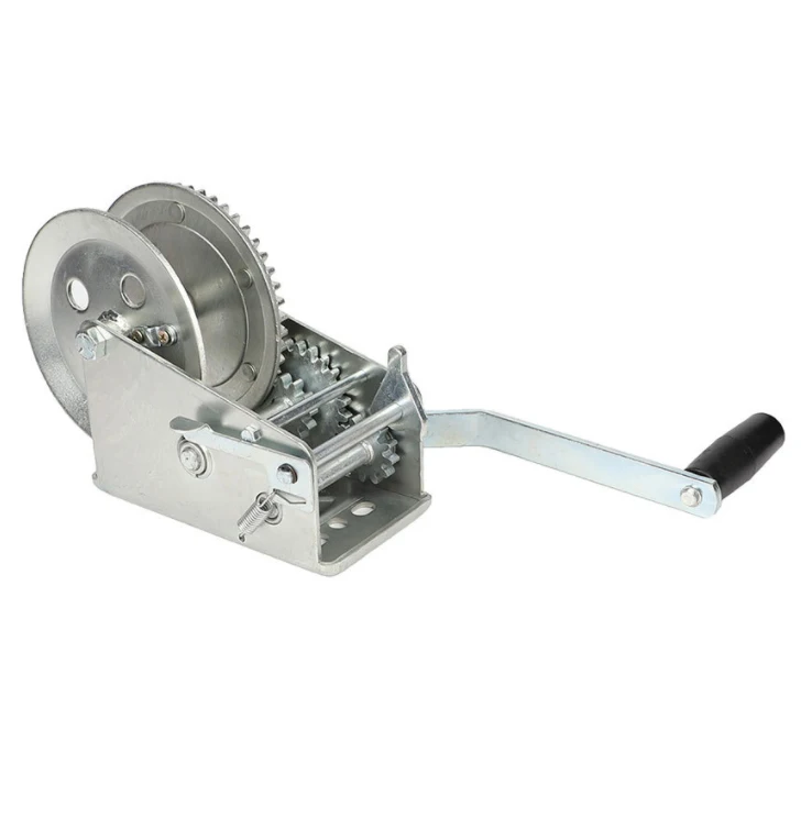 Manual Hand Crank Winch With 26ft Cable - 1,200 Pound Capacity For Boats, Trailers & Heavy Loading