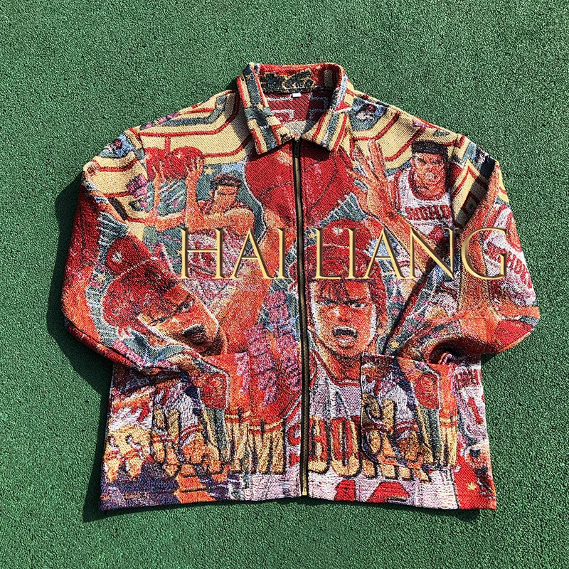 Fashion Designer Tapestry Jacket Men Streetwear Men's Clothing