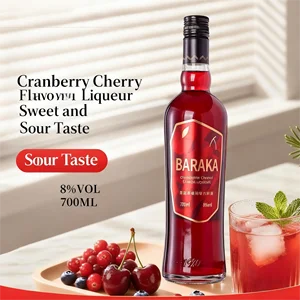 Cranberry Cherry Flavored Liqueur 8% ABV 700ML Bottles B2B Bulk ODM Custom MOQ50 China Factory Bar Caf Supermarket