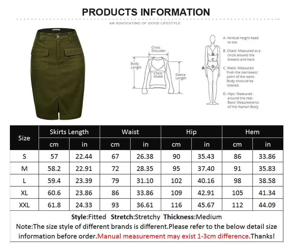 Ladies 2020 New  Spring Summer Office Casual Bodycon Pencil Skirts Women Midi Knee Length Front Pockets Streetwear Bandage Skirt