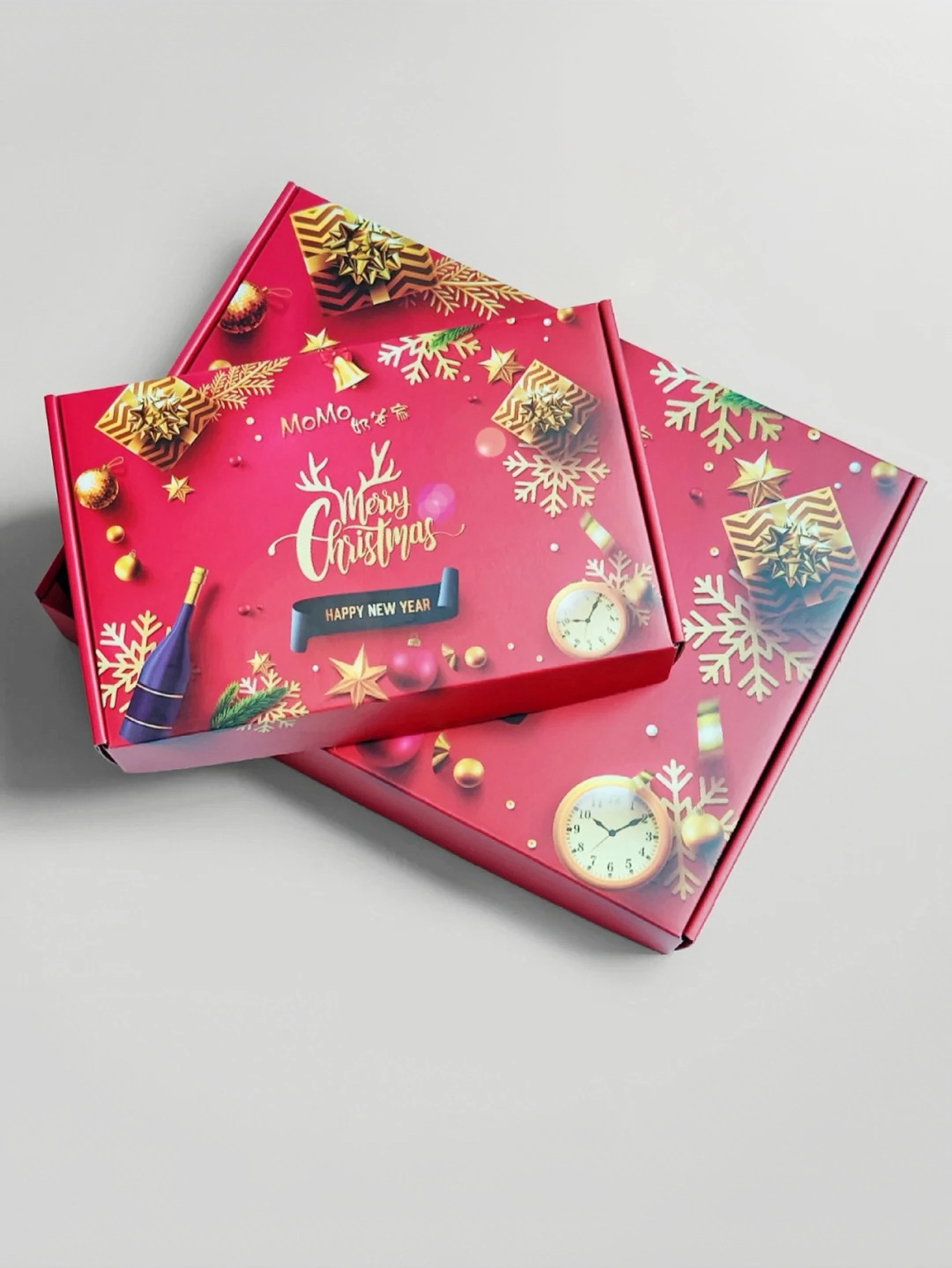 Manufacturer Custom Christmas Printed Color Cardboard Postal Box Paper Packaging Corrugated Mailer Shipping Box for Garment