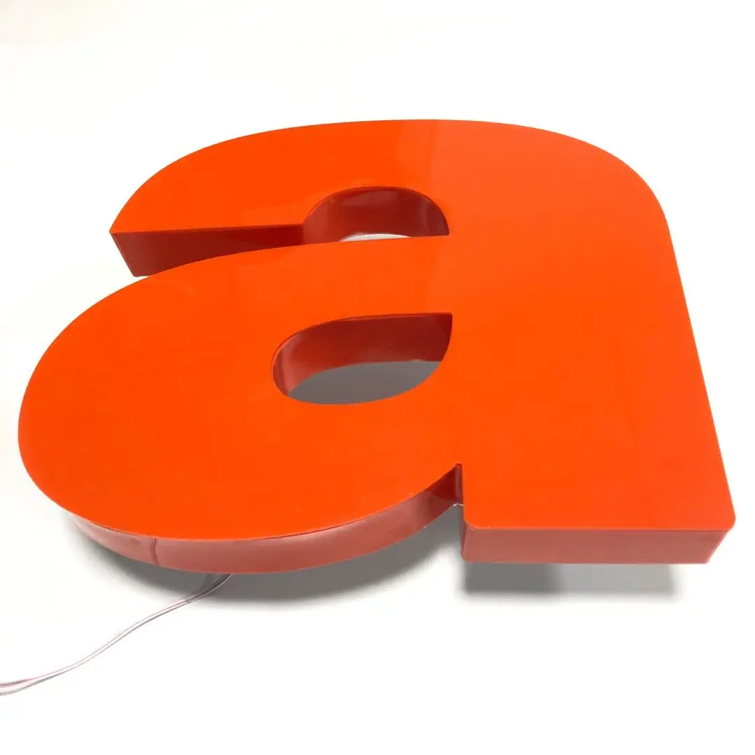 Acrylic led letters with abs frame 3d company logo 360 degree emitting led light signage wall mounting oem china factory E