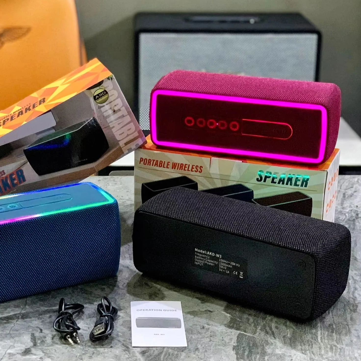 EMC Certificate Dab Audio Set Wireless Speaker for Sale Factory Portable Speaker Wholesale LED Good Boss Speaker