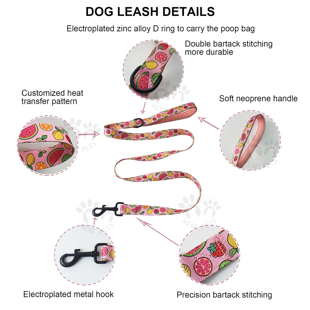 Wholesale Custom Perro And Leashes Collar Full Color Printed Neoprene
