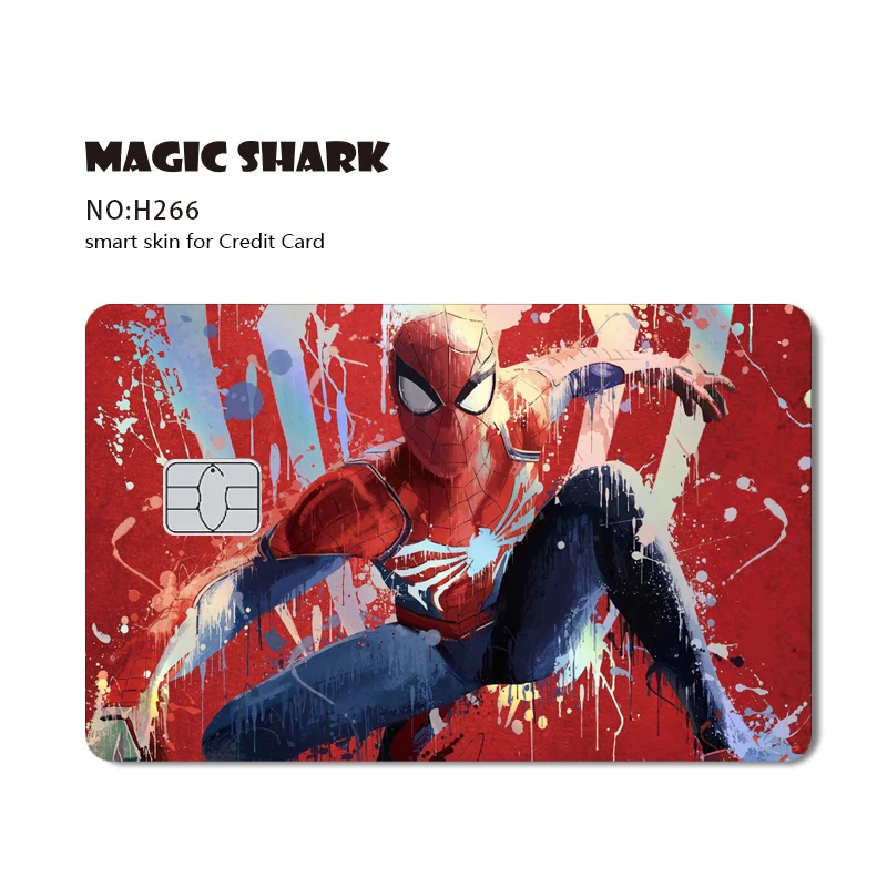 One Sided Customized Skin Iron Spider Man Designs Glossy Holographic Credit Card Stickers One Sided Customized Skin Iron Spider Man Designs Glossy Holographic Credit Card Stickers