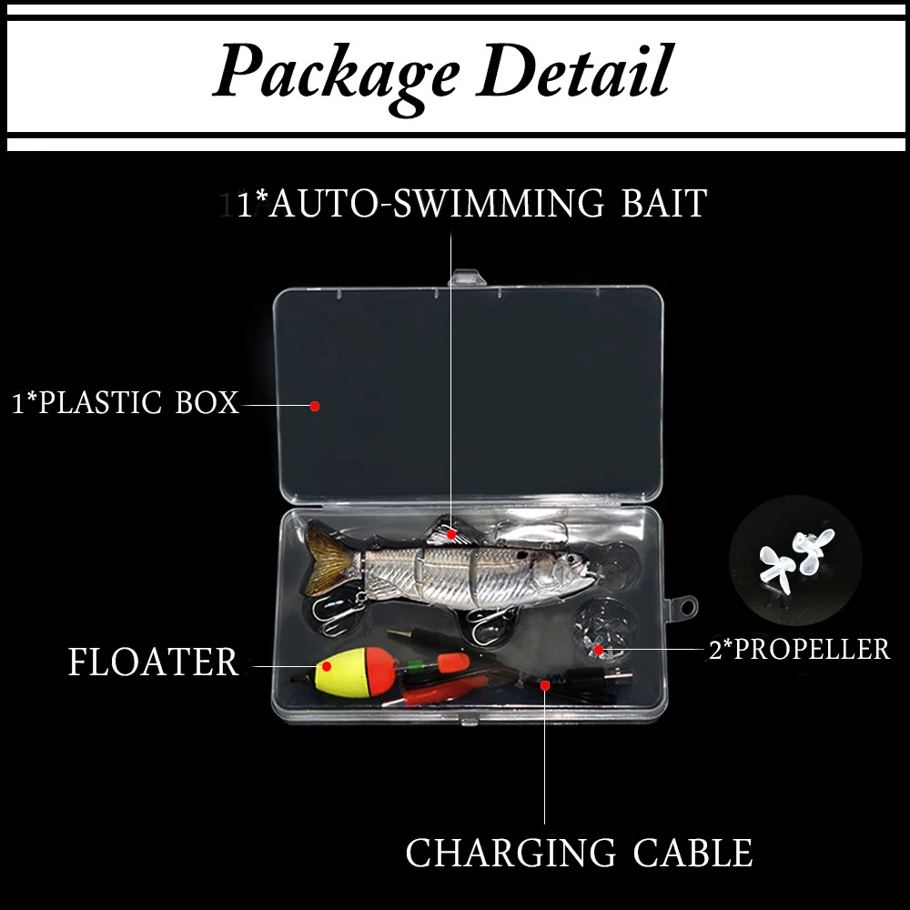 Hard Plastic Swim Baits Multi Jointed Rechargeable Lure Self-propelling Auto-swimming Robot Fish Lure