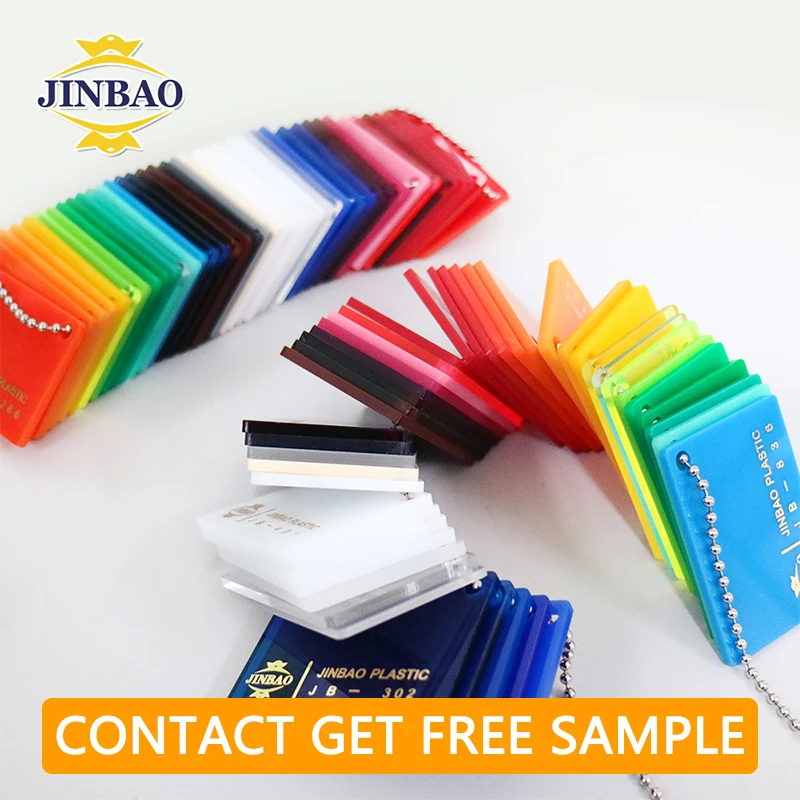 JINBAO Custom Colored Glitter Perspex Panel Transparent Plastic Glass 3mm Clear Color Cast Acrylic Sheet Manufacturer