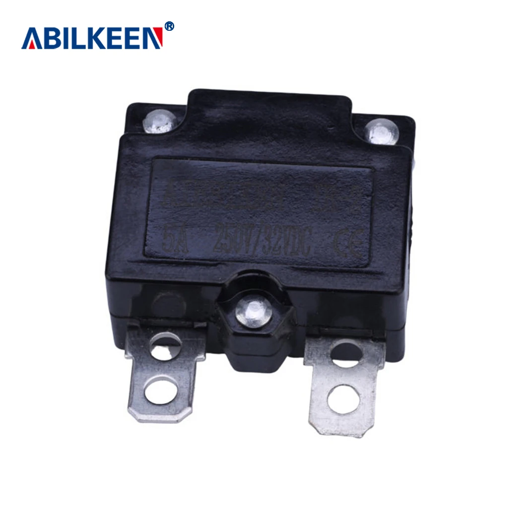 Electric Motor Overload Reset Switch 5A 10A 15A 20A 25A 30A 2 Pins Terminal Automatic Circuit Breaker
