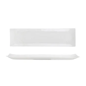White Rectangle Serving Platters Sushi Plate Snack Plate Ceramic Long ...