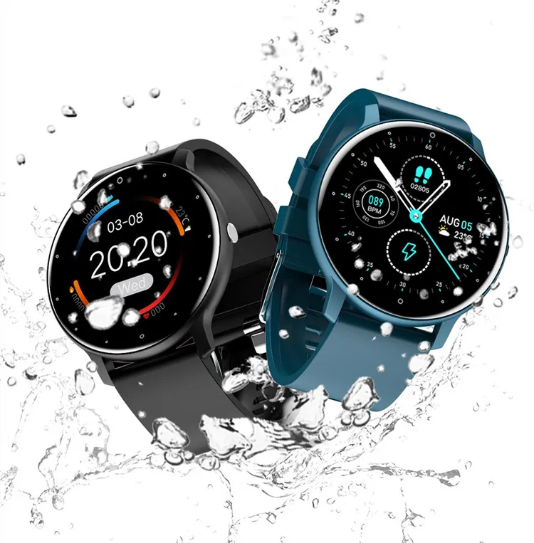 Легкий дизайн, сенсорный экран, Reloj Inteligente, пульсометр, фитнес, спорт, умные часы, мониторинг здоровья, умные часы ZL02