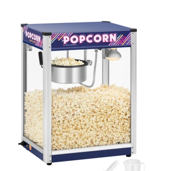 German Quality Standards CE Certified Market Leading Price 1350W 8oz Teflon Coating Machine Blue Popcorn Maker