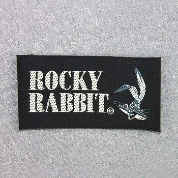 Eco-Frinedly Custom Fabric Mesin Woven Neck Label For Clothing