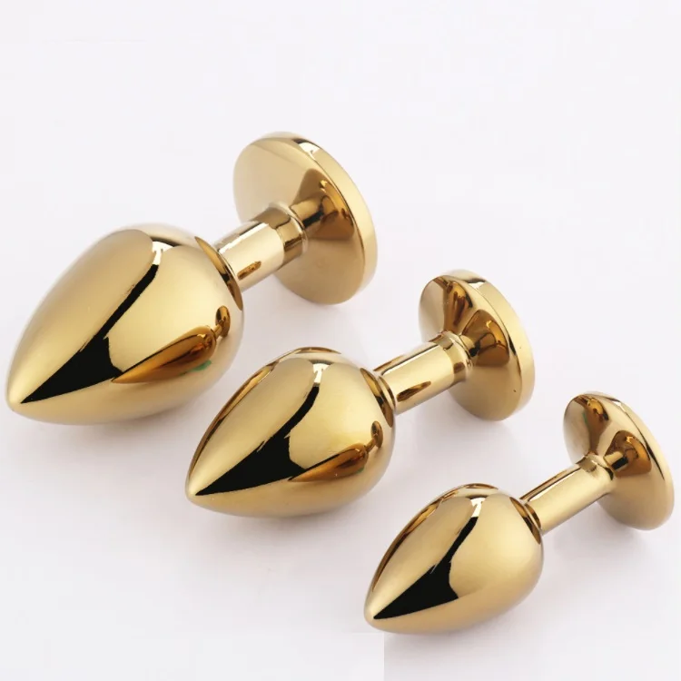 Stainless Steel Anal Plug - Jeweled Metal Butt Plug for Adults - OEM/ODM  Options Available in S/M/L Sizes