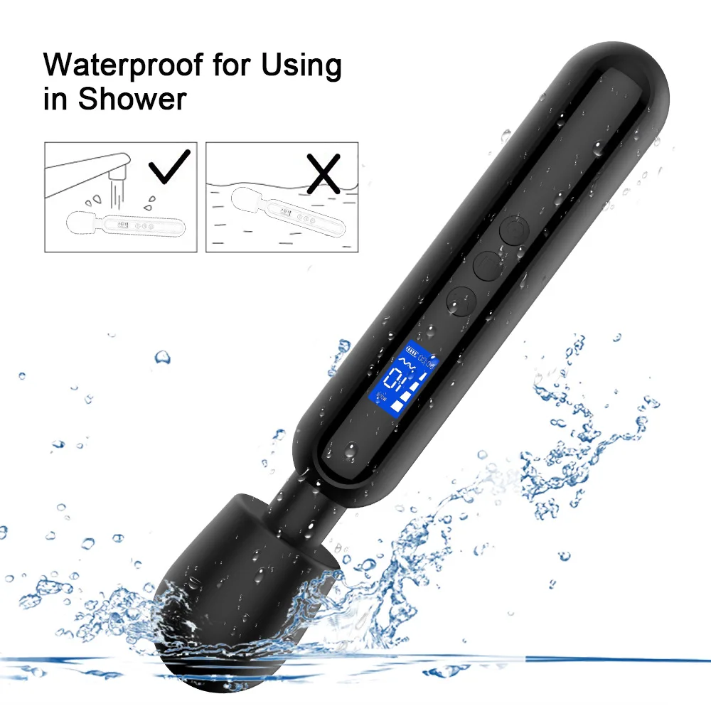 8 Speed 20 Frequency Powerful Usb Mini Silicone Vibrating Body Massager Dildo Sex Toy AV Stick Wand Vibrator for Women