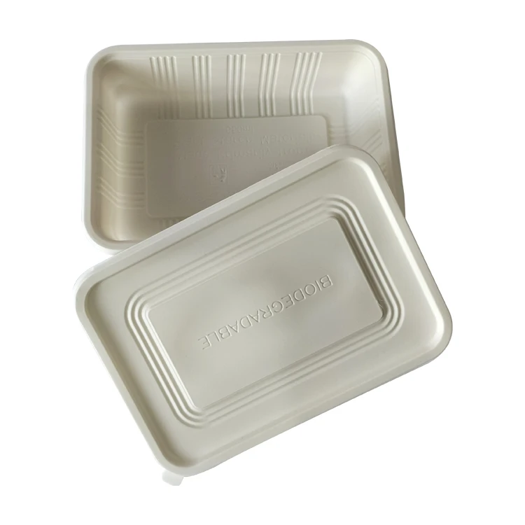 Disposable 100% Natural Compostable Sugarcane Clamshell Biodegradable Take Out Food Containers Bagasse Packaging Lunch Box