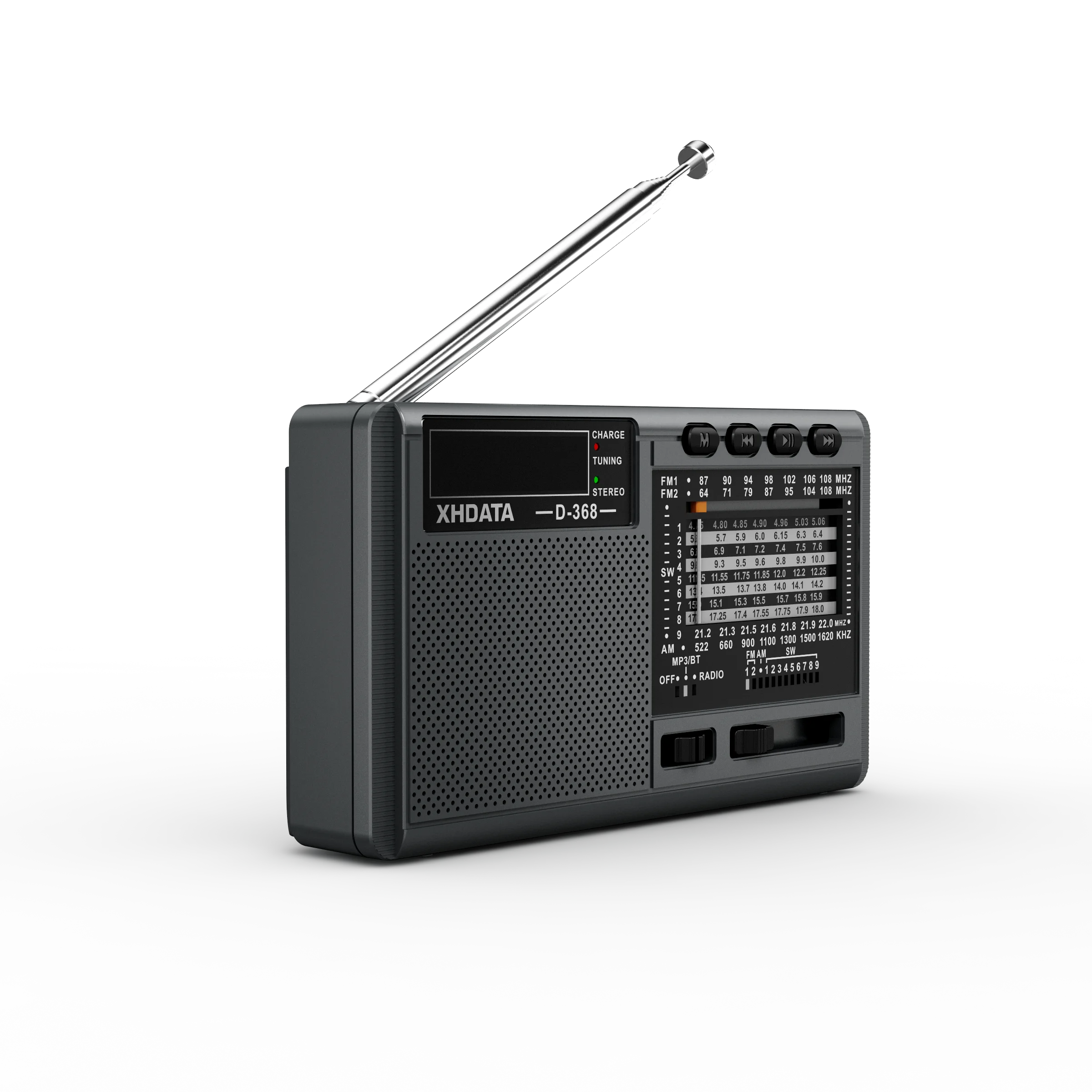 XHDATA D109 Portable Rechargeable Digital Radio with Algeria