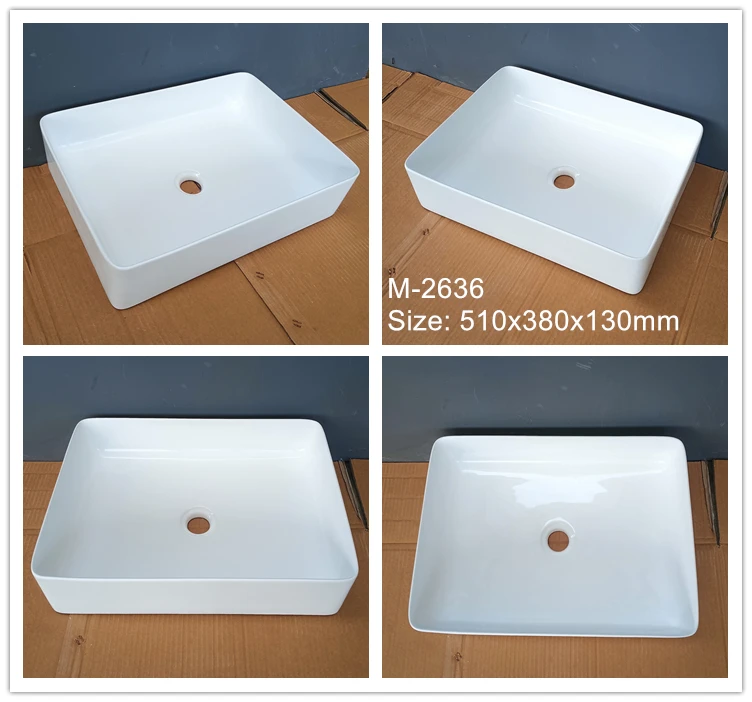 New Bathroom Cetamic White Color Hand Wash Basin Sink