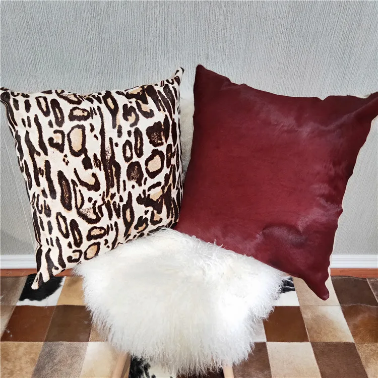 genuine cowhide pillows