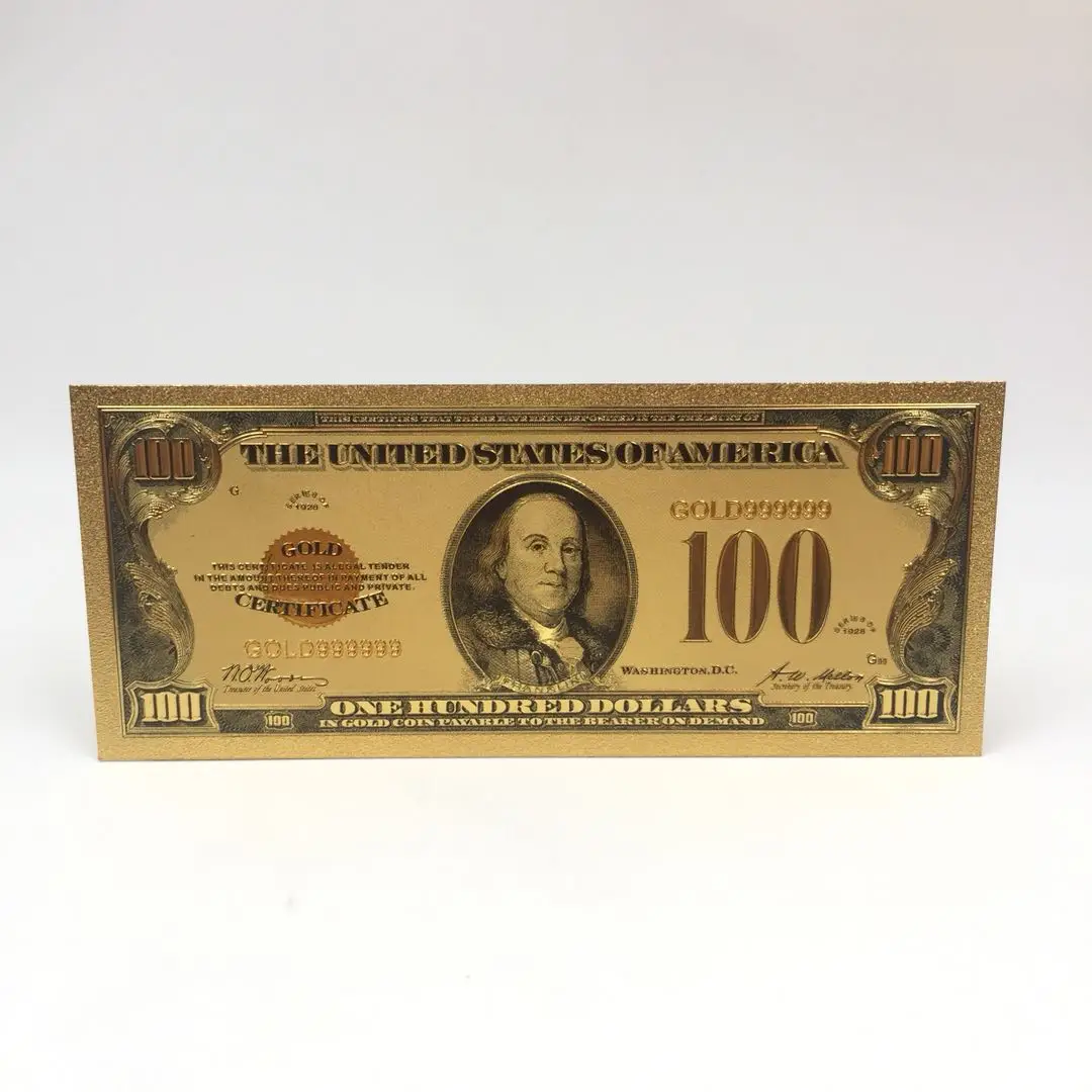 金箔紙幣USD 100ドル紙幣記念ドル銀紙幣ブラックコレクション