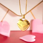Custom Pendant Necklace Customcustomcustom Personalized Custom Gold Plated Heart Locket Message Envelope Pendant Necklace