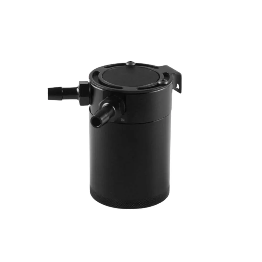 Universal Aluminum 3/8" Npt 2 Port Oil Catch Can With Baffle Petrol