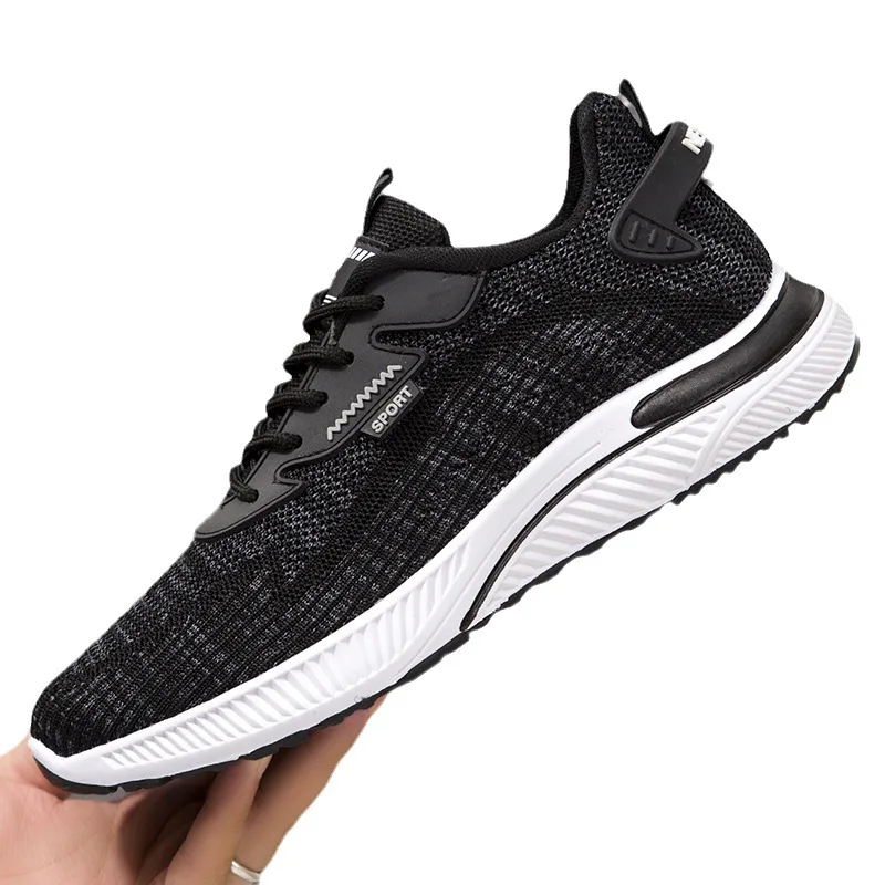 2024 new men's breathable flying fabric comfortable casual sports shoes
