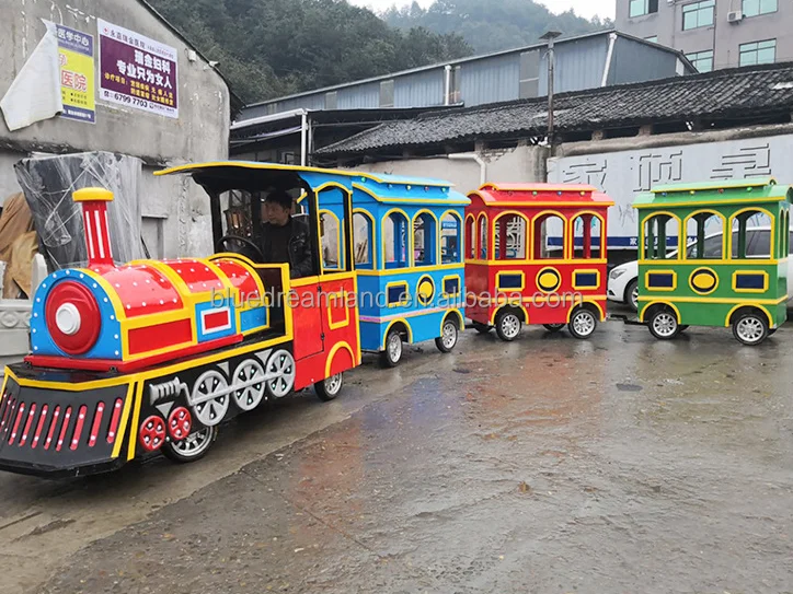 tourist sightseeing electric battery trackless train