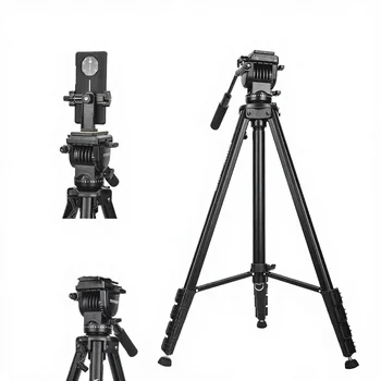 New Sell 3M Professional Tripods Yunteng VCT-3000 Aluminum Tripod Camera Stand with Pan Head Waterproof Shockproof Portable Mini detail image