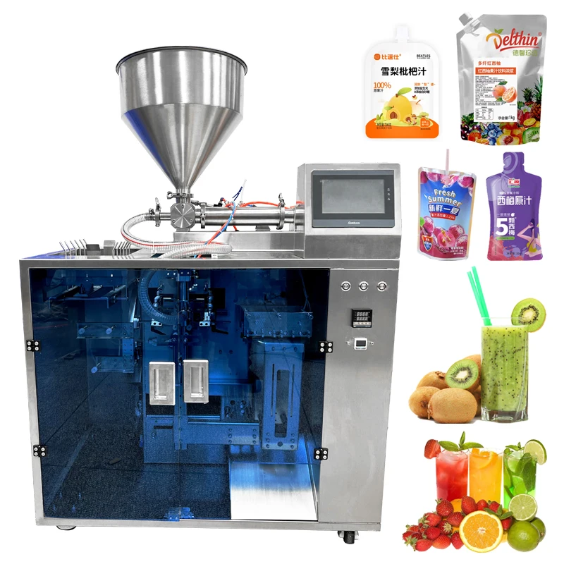 Automatic Juice Kiwi Juice Ketchup Milk Sauce Paste Stand up Pouch Premade Bag Filling Packaging Machine Doypack Packing Machine