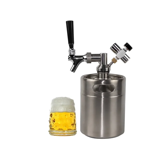 Portable Adjustable Pressure Regulator Empty Beer Keg 4L Mini Keg Beer Dispenser