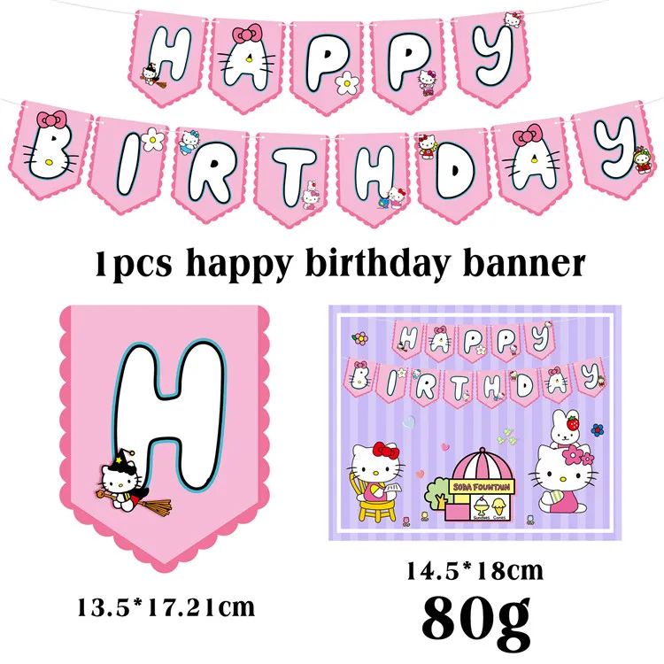 hello kitty happy birthday banner