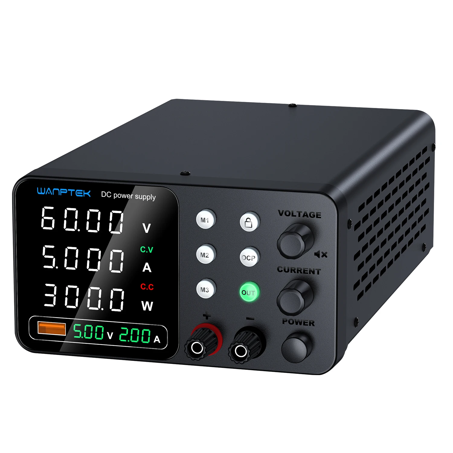 WANPTEK TPS-C605 Adjustable Power Supply with USB Charging