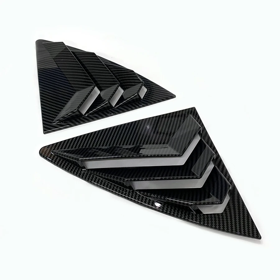 product carbon fiber window louver shutter for toyota corolla 2007   2013 2008 2009 2010 2011 2012 rear air vent cover sticking shield-6