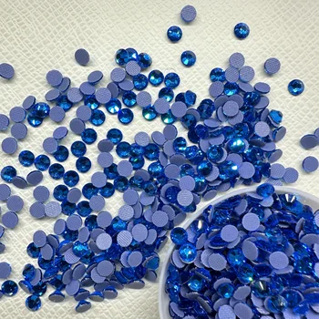 OPL Crystal Hotfix Rhinestone,Machine Cut Stone - Capri Blue DMC Cheap Price Rhinestone Bulk Wholesale