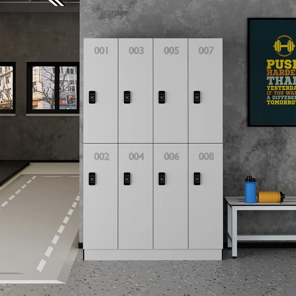Innovative Design Large Capacity 4 Door Steel Locker Cabinet Customized Size Public Z Shape Clothes Locker for Storage