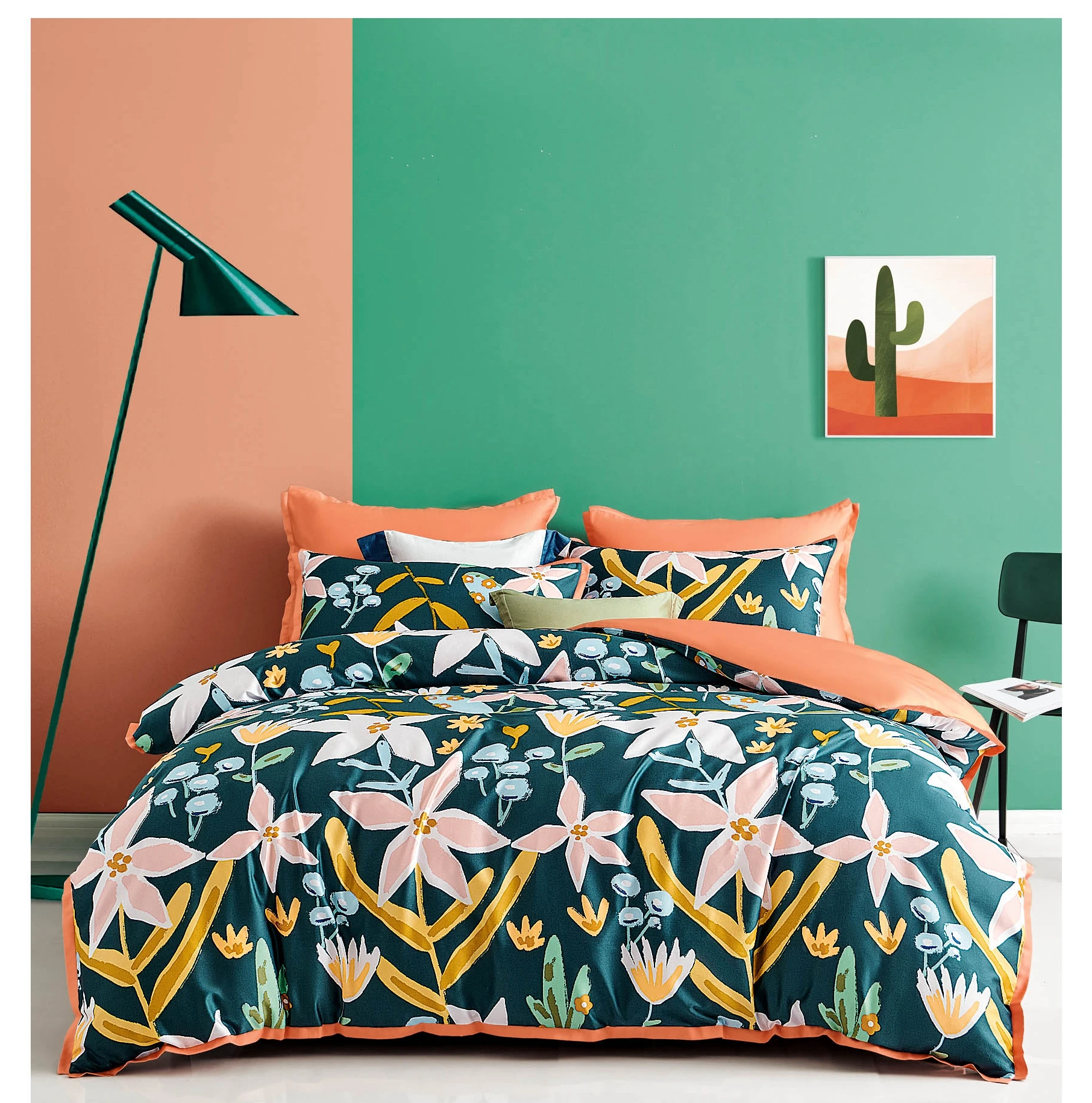 Hot Selling 100 Cotton Bedding Set Customized Bedsheet Set Luxury