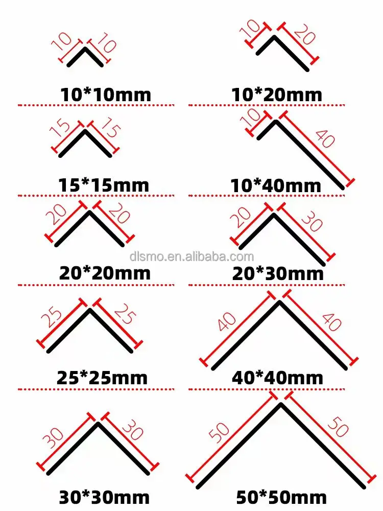 Standard Shape Pvc Corner L Angle Profile Strip For Wall Corner L Shape ...