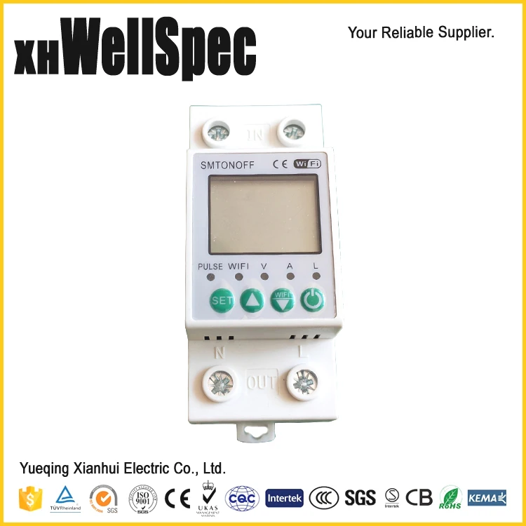Adjustable Voltage Protector Ac Voltage Regulator Din Rail WiFi Adjustable Voltage Protector Energy Meter