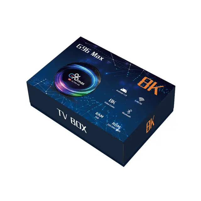 Box TV G96 Max 8K Ultra HD Android 11 avec Bluetooth - 4Go/128Go