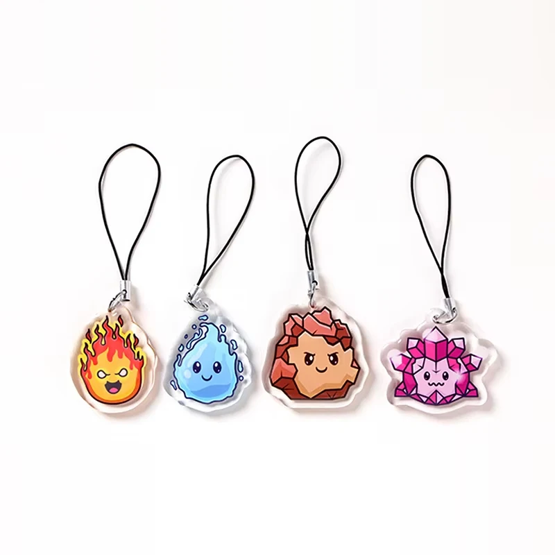 Chaveiros de Acrílico Epóxi Impressos dos Dois Lados Personalizados Fofos Pequenos Keychains de Plástico Estilo Anime de Fornecedor Confiável
